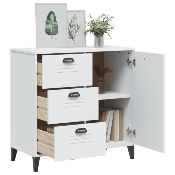 vidaXL Sideboard VIKEN White 31.5"x15.7"x31.5" Solid Wood Pine - Image 4