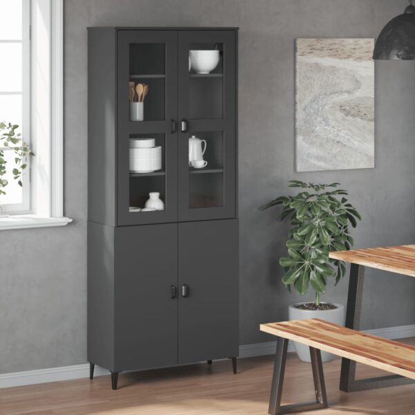 vidaXL Top for Highboard VIKEN Anthracite Gray Solid Wood Pine - Image 3