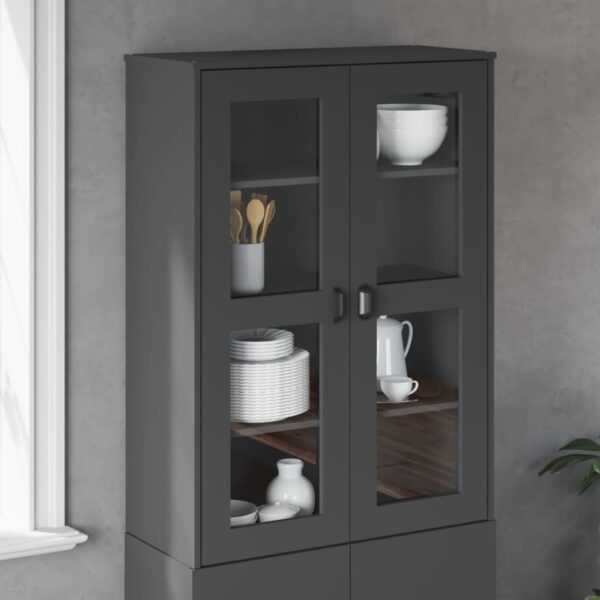 vidaXL Top for Highboard VIKEN Anthracite Gray Solid Wood Pine