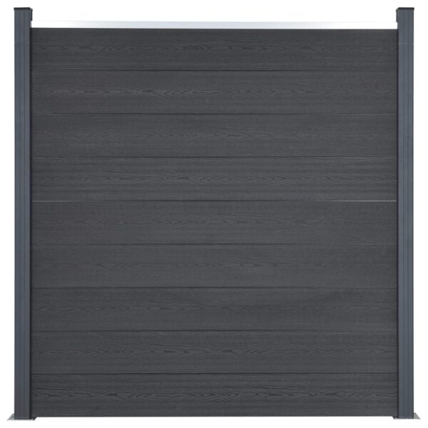 vidaXL Fence Panel Set Gray 70.9"x73.2" WPC - Image 2