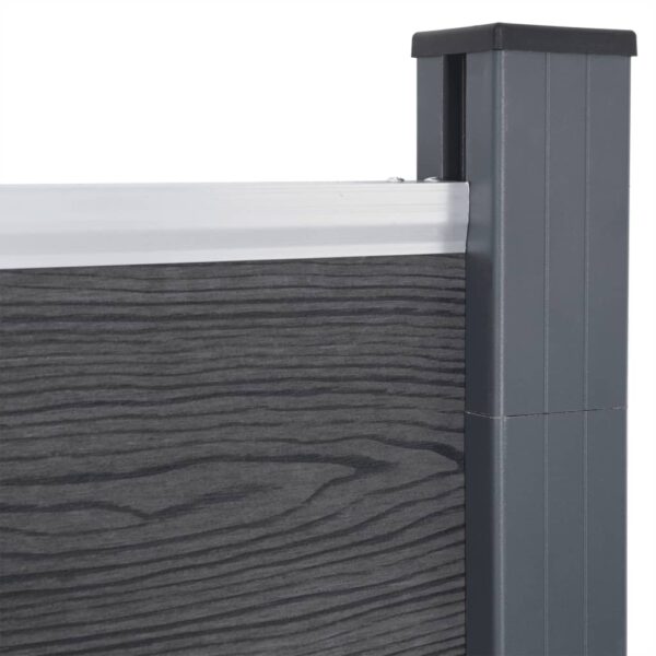 vidaXL Fence Panel Set Gray 70.9"x73.2" WPC - Image 5