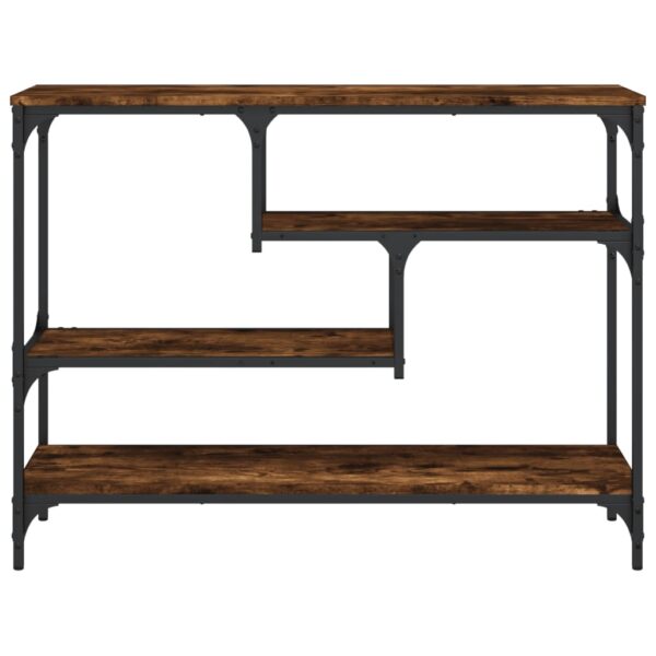 vidaXL Console Table Smoked Oak 39.4"x11.8"x29.5" Engineered Wood - Image 5