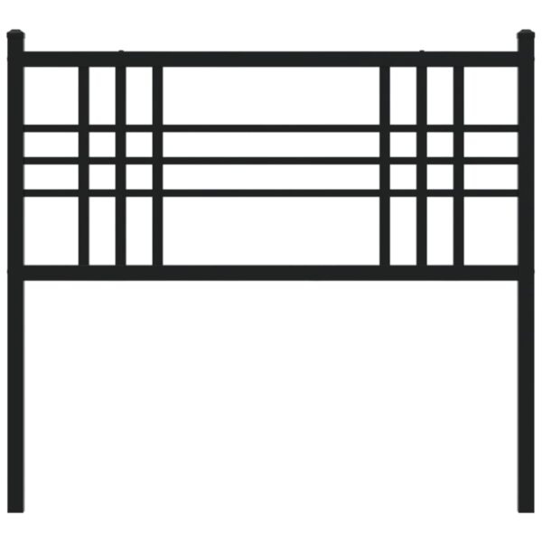 vidaXL Metal Headboard Black 39.4" - Image 4