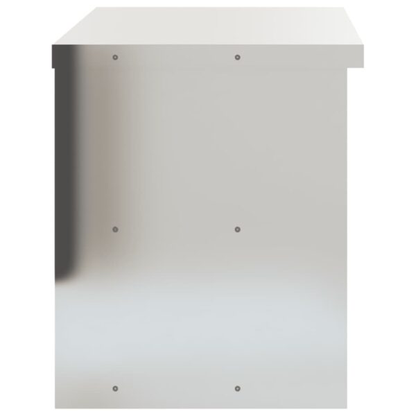 vidaXL Kitchen Wall Cabinet with Shelf Stainless Steel - Image 6