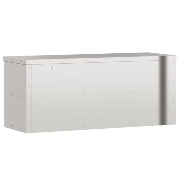 vidaXL Kitchen Wall Cabinet with Shelf Stainless Steel - Image 7