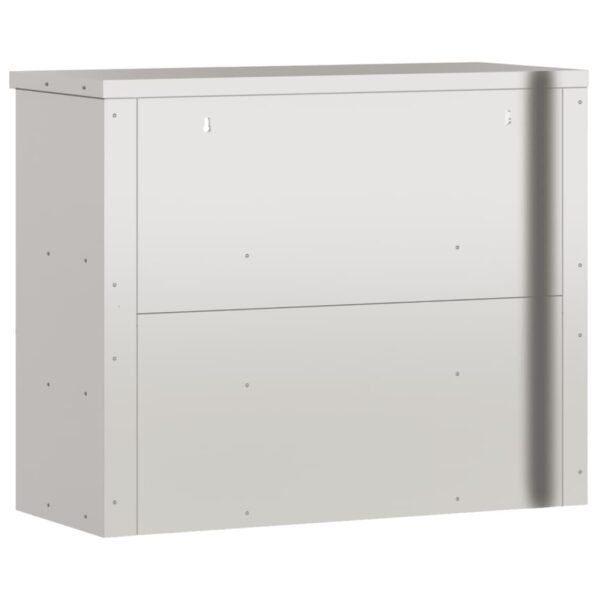 vidaXL Kitchen Wall Cabinet with Shelves Stainless Steel - Image 7