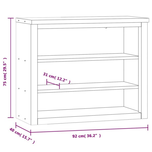 vidaXL Kitchen Wall Cabinet with Shelves Stainless Steel - Image 9