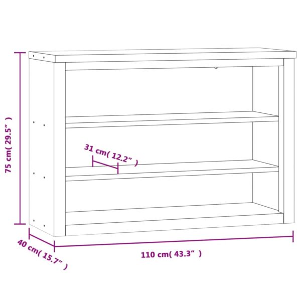 vidaXL Kitchen Wall Cabinet with Shelves Stainless Steel - Image 9