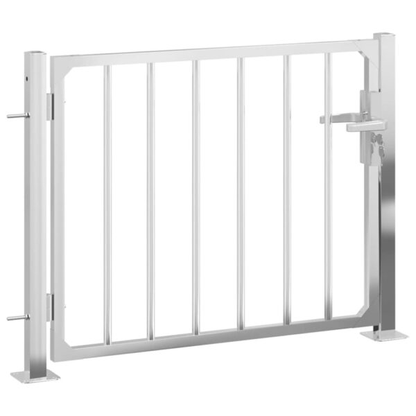 vidaXL Garden Gate 39.4"x29.5" Stainless Steel - Image 2