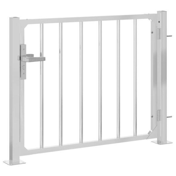 vidaXL Garden Gate 39.4"x29.5" Stainless Steel - Image 5