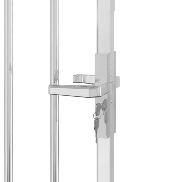 vidaXL Garden Gate 39.4"x29.5" Stainless Steel - Image 7