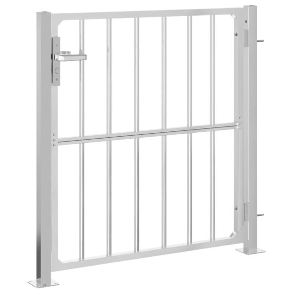 vidaXL Garden Gate 39.4"x39.4" Stainless Steel - Image 5