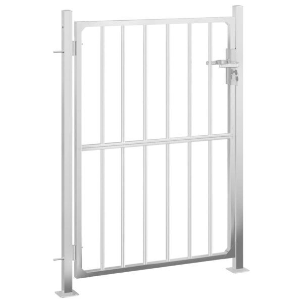 vidaXL Garden Gate 39.4"x49.2" Stainless Steel - Image 2