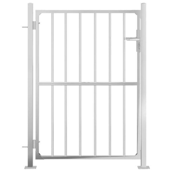 vidaXL Garden Gate 39.4"x49.2" Stainless Steel - Image 3