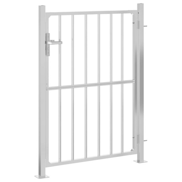 vidaXL Garden Gate 39.4"x49.2" Stainless Steel - Image 5