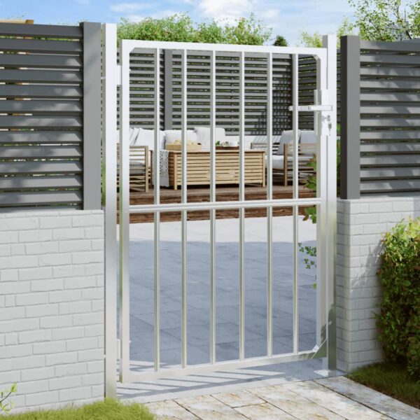 vidaXL Garden Gate 39.4"x49.2" Stainless Steel