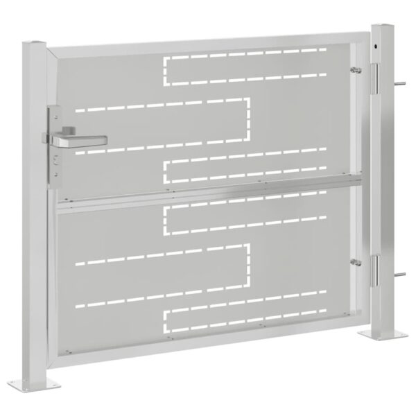 vidaXL Garden Gate 39.4"x29.5" Stainless Steel - Image 5