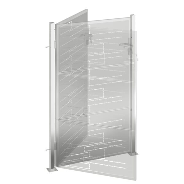 vidaXL Garden Gate 39.4"x49.2" Stainless Steel - Image 6