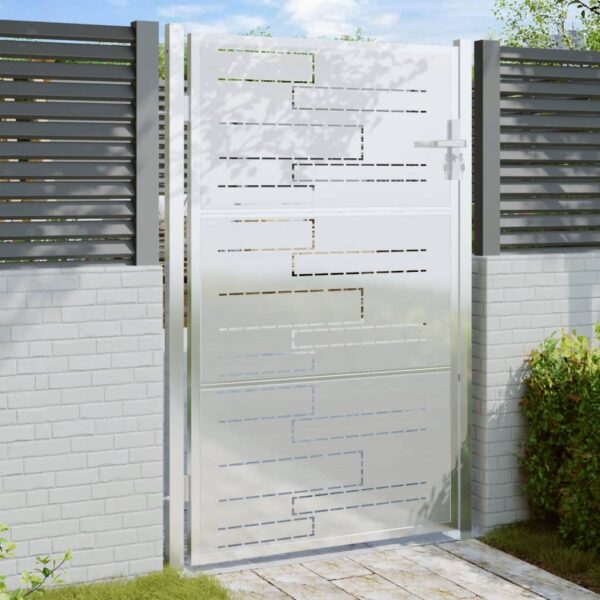 vidaXL Garden Gate 39.4"x49.2" Stainless Steel