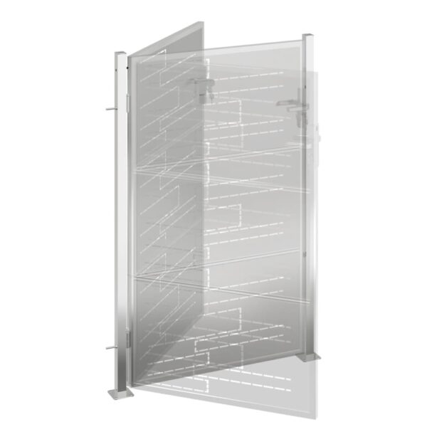 vidaXL Garden Gate 39.4"x59.1" Stainless Steel - Image 6