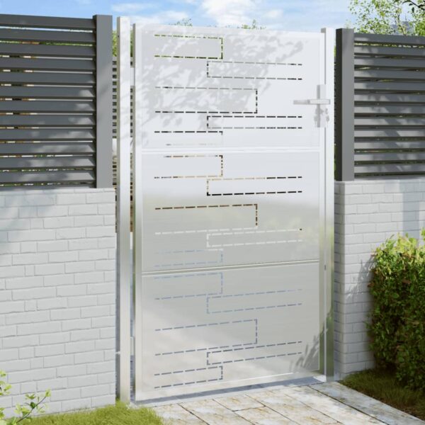 vidaXL Garden Gate 39.4"x59.1" Stainless Steel