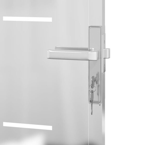 vidaXL Garden Gate 39.4"x29.5" Stainless Steel - Image 7