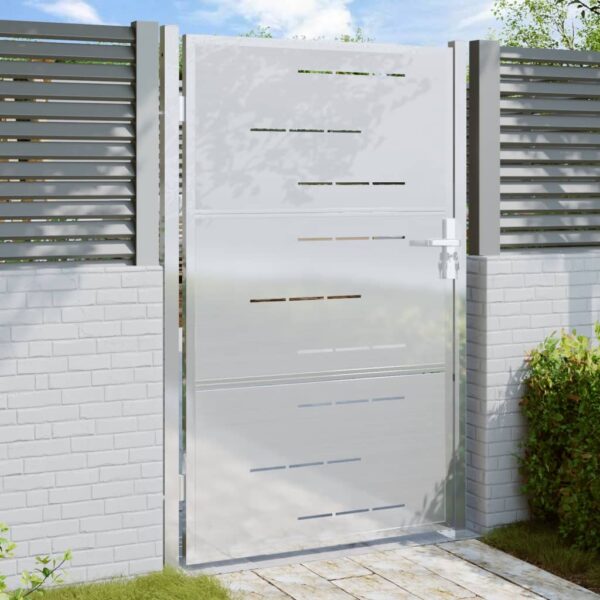 vidaXL Garden Gate 39.4"x59.1" Stainless Steel