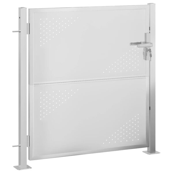 vidaXL Garden Gate 39.4"x39.4" Stainless Steel - Image 2