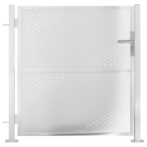 vidaXL Garden Gate 39.4"x39.4" Stainless Steel - Image 3