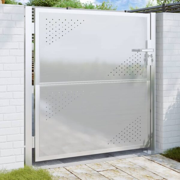 vidaXL Garden Gate 39.4"x39.4" Stainless Steel