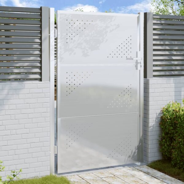 vidaXL Garden Gate 39.4"x59.1" Stainless Steel