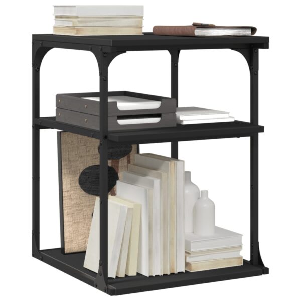 vidaXL Printer Stand 3-Tier Black 16.9"x18.9"x25.2" Engineered Wood - Image 6