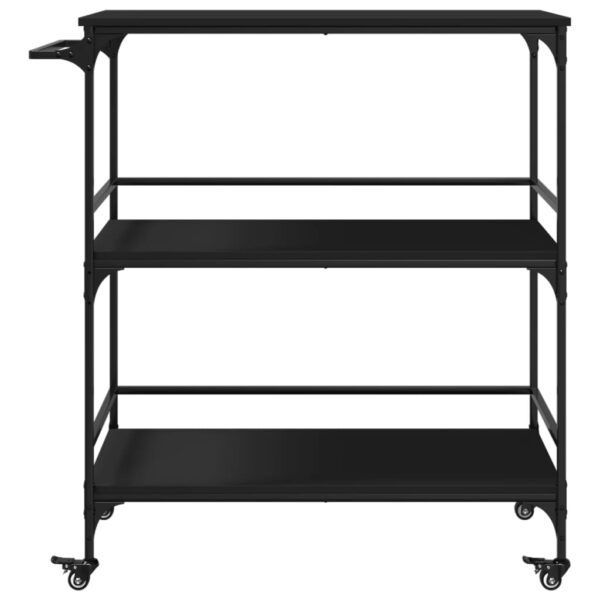 vidaXL Kitchen Trolley Black 39.6"x19.7"x41.3" Engineered Wood - Image 7