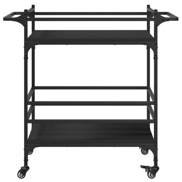 vidaXL Kitchen Trolley Black 32.3"x15.7"x30.9" Engineered Wood - Image 7