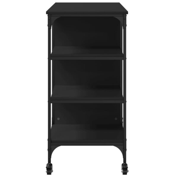 vidaXL Kitchen Trolley Black 39.4"x17.7"x35.2" Engineered Wood - Image 8