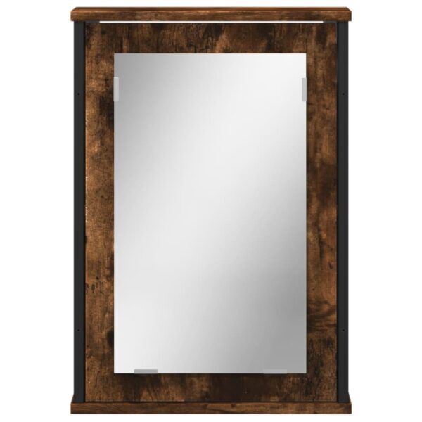 vidaXL Bathroom Mirror Cabinet Smoked Oak 16.5"x4.7"x23.6" Engineered Wood - Image 4