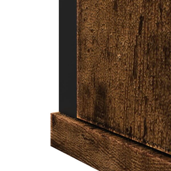 vidaXL Bathroom Mirror Cabinet Smoked Oak 16.5"x4.7"x23.6" Engineered Wood - Image 10