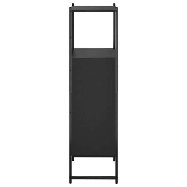 vidaXL Bathroom Cabinet Black 13"x13"x47.4" Engineered Wood - Image 7