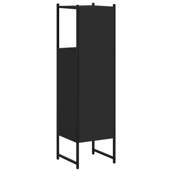 vidaXL Bathroom Cabinet Black 13"x13"x47.4" Engineered Wood - Image 8