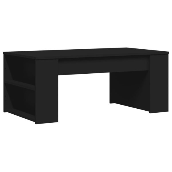 vidaXL Coffee Table Black 40.2"x21.7"x16.5" Engineered Wood - Image 2