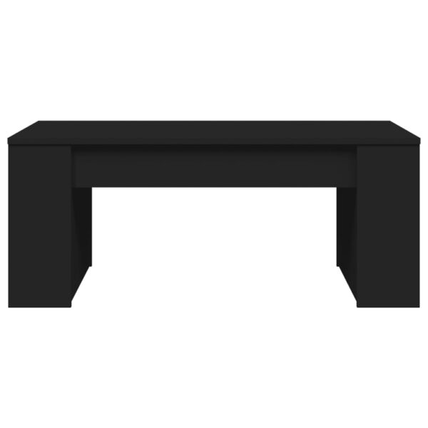 vidaXL Coffee Table Black 40.2"x21.7"x16.5" Engineered Wood - Image 4