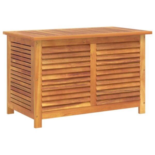 vidaXL Garden Storage Box with Louver 35.4"x19.7"x22" Solid Wood Acacia - Image 2