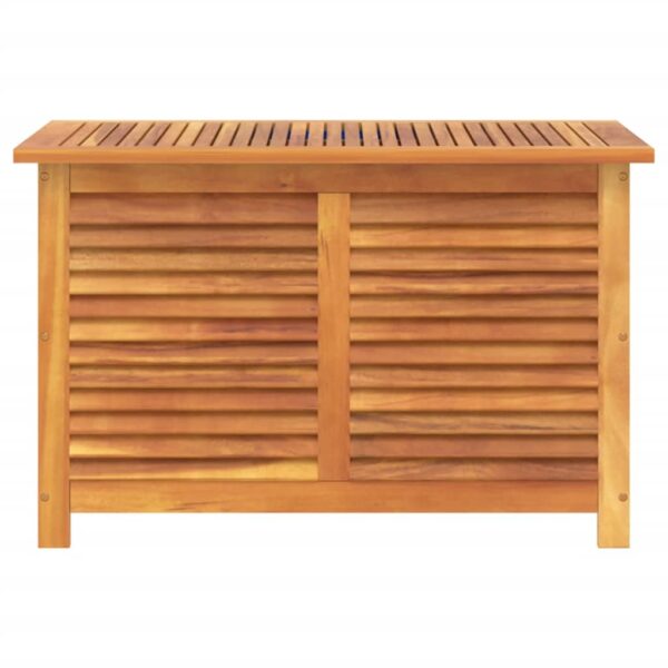 vidaXL Garden Storage Box with Louver 35.4"x19.7"x22" Solid Wood Acacia - Image 5