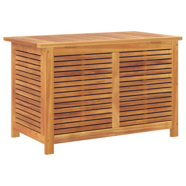 vidaXL Garden Storage Box with Louver 35.4"x19.7"x22" Solid Wood Acacia - Image 7