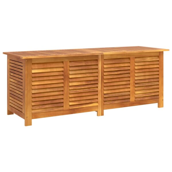 vidaXL Garden Storage Box with Louver 59.1"x19.7"x22" Solid Wood Acacia - Image 2