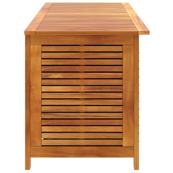 vidaXL Garden Storage Box with Louver 59.1"x19.7"x22" Solid Wood Acacia - Image 6