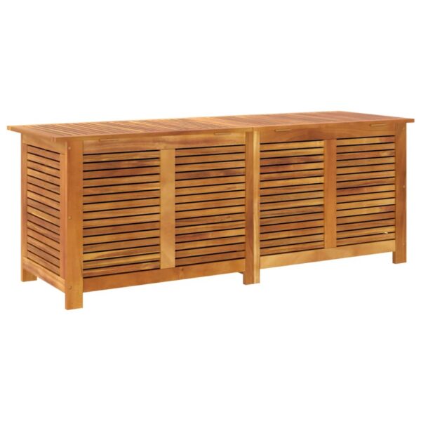 vidaXL Garden Storage Box with Louver 59.1"x19.7"x22" Solid Wood Acacia - Image 7