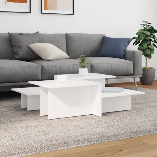 vidaXL Coffee Tables 2 pcs White Engineered Wood