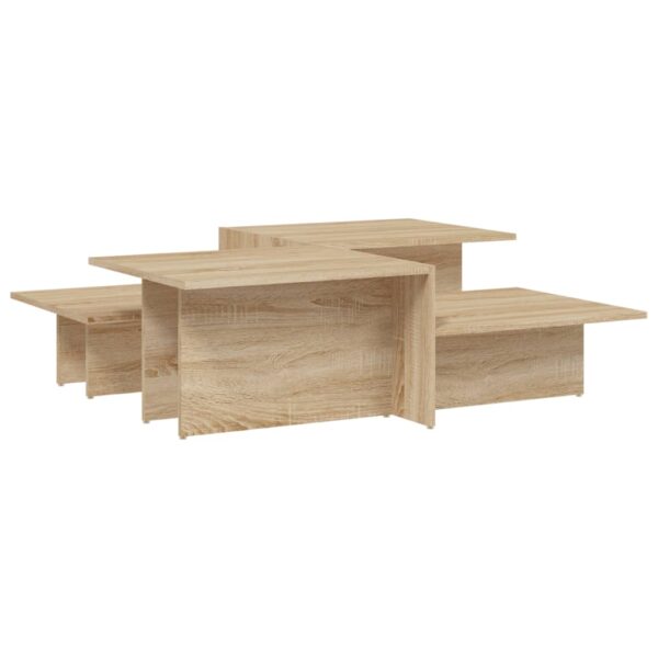 vidaXL Coffee Tables 2 pcs Sonoma Oak Engineered Wood - Image 2