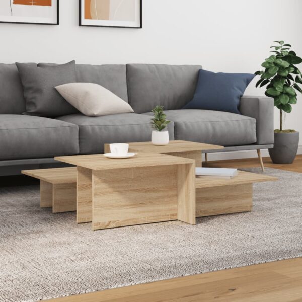 vidaXL Coffee Tables 2 pcs Sonoma Oak Engineered Wood